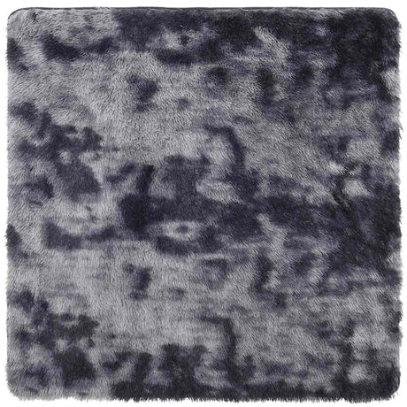 Vidaxl hoogpolig vloerkleed navarra 160x160 cm polyester donkergrijs