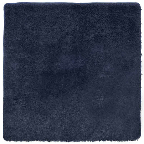 Vidaxl hoogpolig vloerkleed navarra 160x160 cm polyester marineblauw