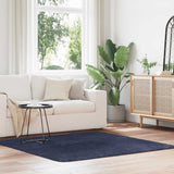 Vidaxl hoogpolig vloerkleed navarra 160x160 cm polyester marineblauw