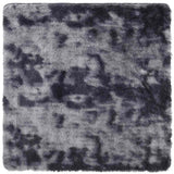 Vidaxl hoogpolig vloerkleed navarra 200x200 cm polyester donkergrijs