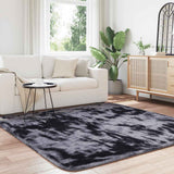 Vidaxl hoogpolig vloerkleed navarra 200x200 cm polyester donkergrijs