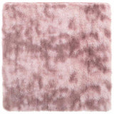 Vidaxl hoogpolig vloerkleed navarra 200x200 cm polyester stoffig roze