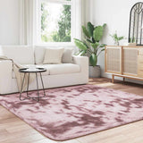 Vidaxl hoogpolig vloerkleed navarra 200x200 cm polyester stoffig roze