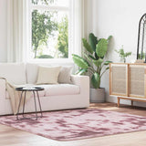 Vidaxl hoogpolig vloerkleed navarra 200x200 cm polyester stoffig roze