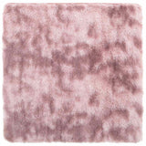 Vidaxl hoogpolig vloerkleed navarra 240x240 cm polyester stoffig roze