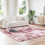 Vidaxl hoogpolig vloerkleed navarra 240x240 cm polyester stoffig roze