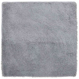 Vidaxl hoogpolig vloerkleed navarra 240x240 cm polyester lichtgrijs
