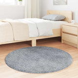 Vidaxl hoogpolig vloerkleed navarra 100x100 cm polyester lichtgrijs