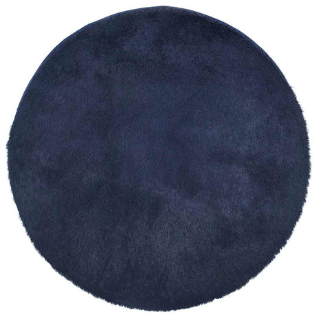 Vidaxl hoogpolig vloerkleed navarra 120x120 cm polyester marineblauw