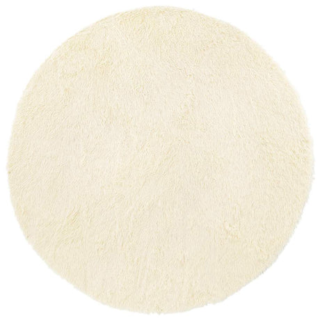 Vidaxl hoogpolig vloerkleed navarra 200x200 cm polyester crèmekleurig
