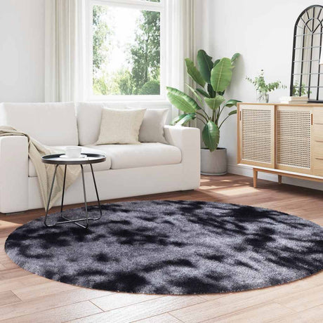 Vidaxl hoogpolig vloerkleed navarra 200x200 cm polyester donkergrijs