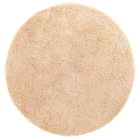 Vidaxl hoogpolig vloerkleed navarra 240x240 cm polyester beige