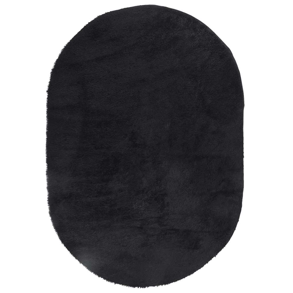 Vidaxl hoogpolig vloerkleed navarra 300x200 cm polyester zwart