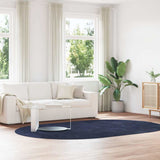 Vidaxl hoogpolig vloerkleed navarra 300x200 cm polyester marineblauw