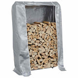 Vidaxx Kaminholzregal mit Regenschutz 100x25x150 cm verzinkter Stahl