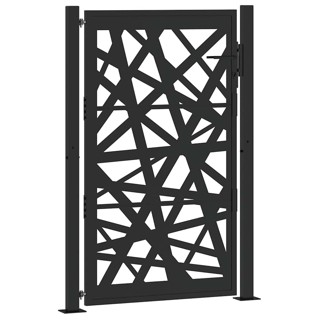 Vidaxl poort met lichtontwerp 100x150 cm staal zwart