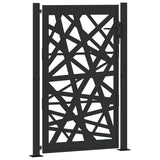 Vidaxl poort met lichtontwerp 100x150 cm staal zwart