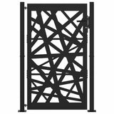 Vidaxl poort met lichtontwerp 100x150 cm staal zwart