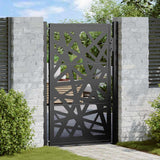 Vidaxl poort met lichtontwerp 100x150 cm staal zwart