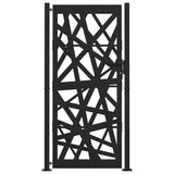 Vidaxl poort met lichtontwerp 100x200 cm staal zwart