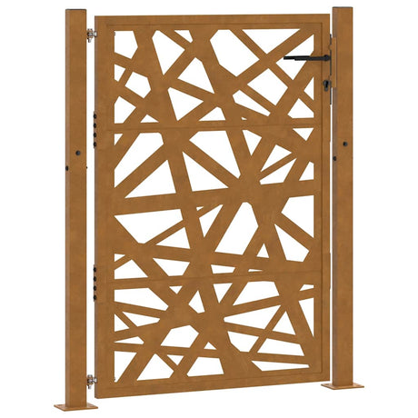 Vidaxl poort met lichtontwerp 100x125 cm weervast staal