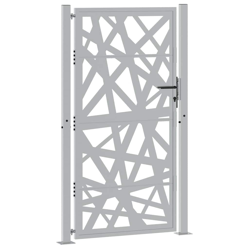 Vidaxl poort met lichtontwerp 100x175 cm weervast staal