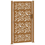 Vidaxl poort met bladontwerp 100x175 cm weervast staal