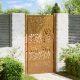 Vidaxl poort met bladontwerp 100x175 cm weervast staal
