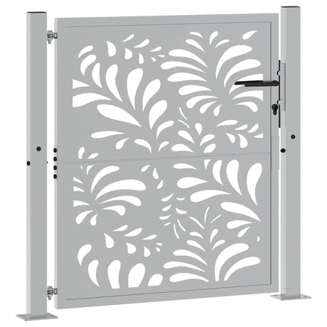 Vidaxl poort met golfontwerp 100x100 cm weervast staal