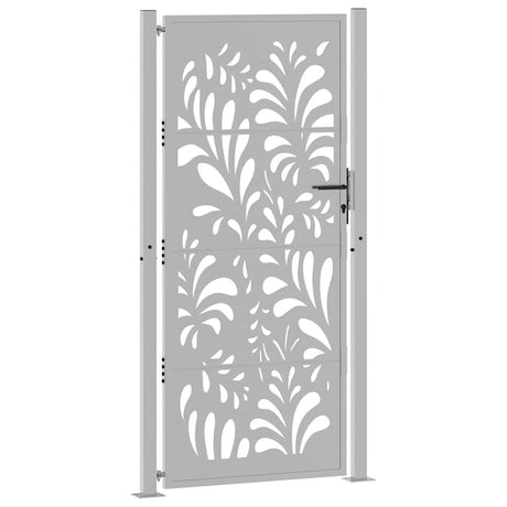Vidaxl poort met golfontwerp 100x200 cm weervast staal