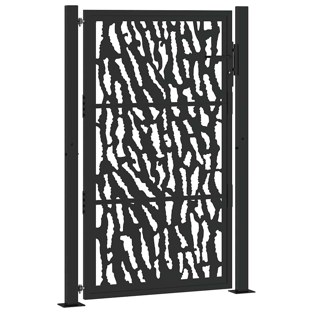 Vidaxl poort met sporenontwerp 100x150 cm staal zwart