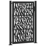 Vidaxl poort met sporenontwerp 100x150 cm staal zwart