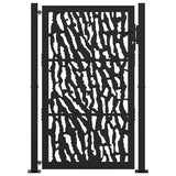 Vidaxl poort met sporenontwerp 100x150 cm staal zwart