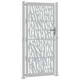 Vidaxl poort met sporenontwerp 100x200 cm weervast staal