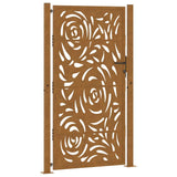 Vidaxl poort met vlamontwerp 100x175 cm weervast staal