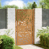 Vidaxl poort met vlamontwerp 100x175 cm weervast staal