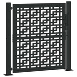 Vidaxl poort met kruisontwerp 100x100 cm staal zwart