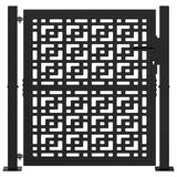 Vidaxl poort met kruisontwerp 100x100 cm staal zwart