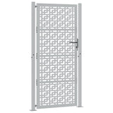 Vidaxl poort met kruisontwerp 100x200 cm weervast staal