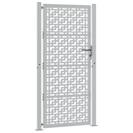 Vidaxl poort met kruisontwerp 100x200 cm weervast staal