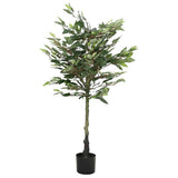 Vidaxl kunstfuxus boom 480 bladeren 130 cm groen