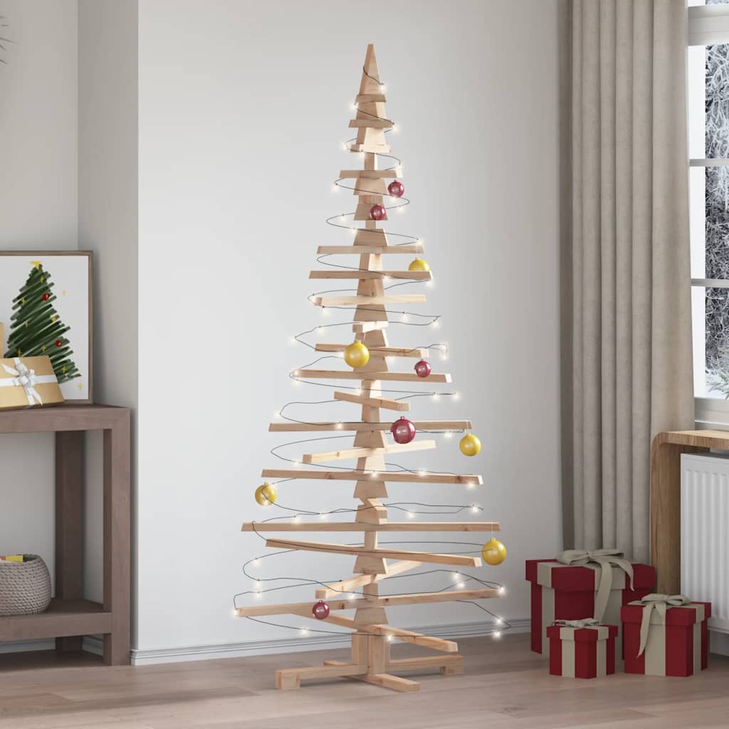 Vidaxl kerstdecoratie kerstboom 180 cm massief grenenhout