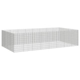 VidaXL Tierheim 24 Paneele 54x100 cm verzinktes Eisen