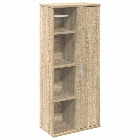 Vidaxl badkamerkast met rolhouder 39x22x90 cm sonoma eikenkleurig