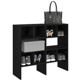 Spacchi di scarpe Vidaxl 2 Stackable 89.5x30x40 cm Oak nero colorato