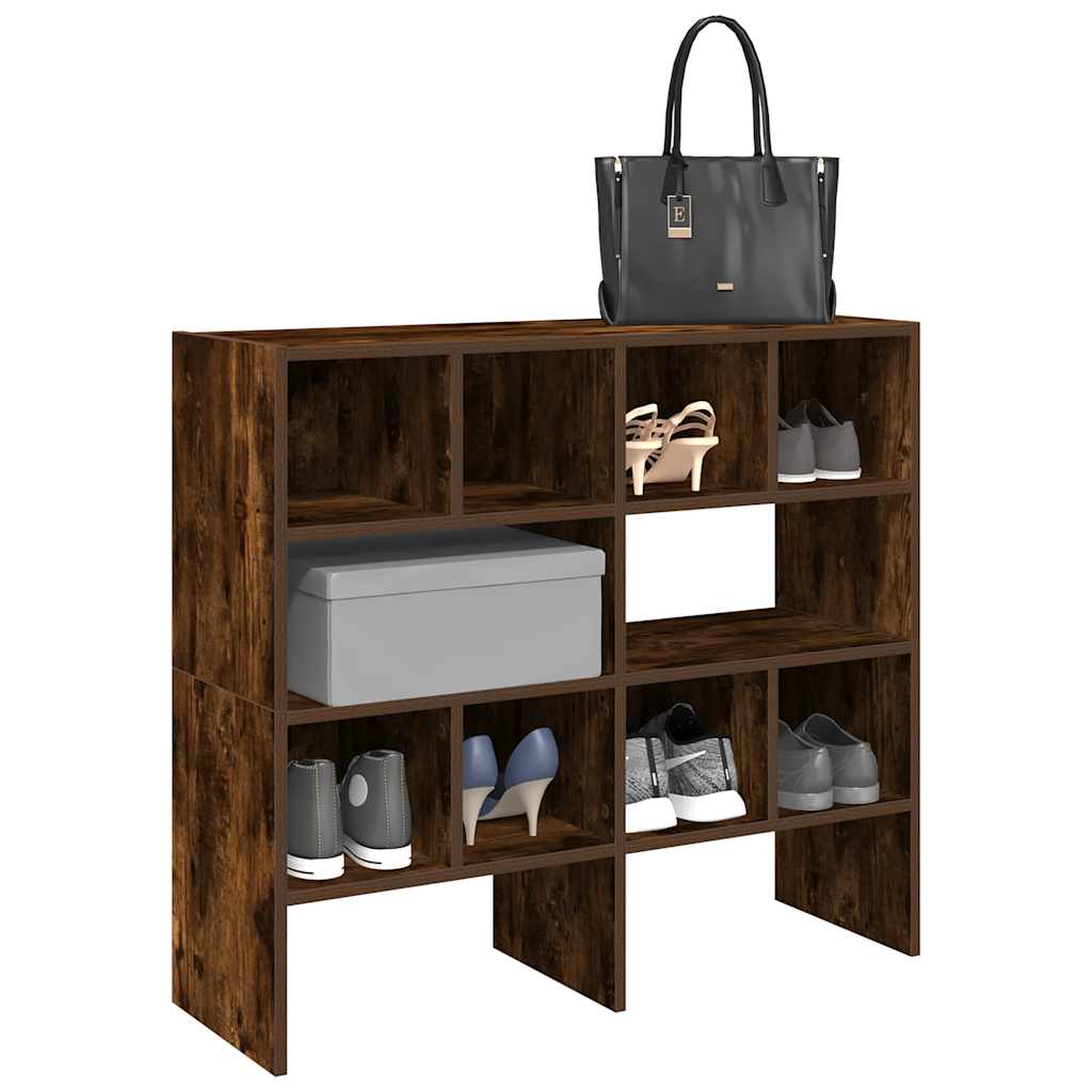 Porta di scarpe Vidaxl 2 Stackable 89.5x30x40 cm Colore di quercia affumicata