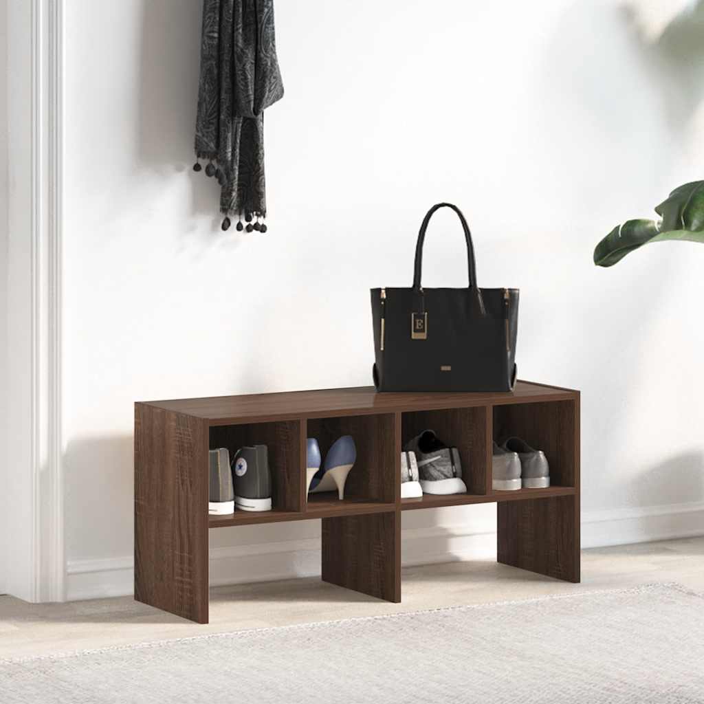 Vidaxl shoe rack stackable 89.5x30x40 cm brown oak color