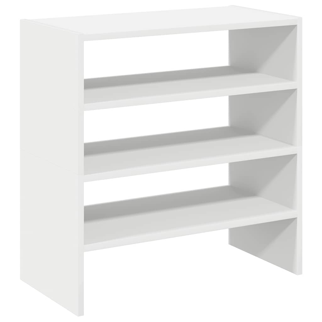 Vidaxl shoe racks 2 st stackable 60x30x30.5 cm white