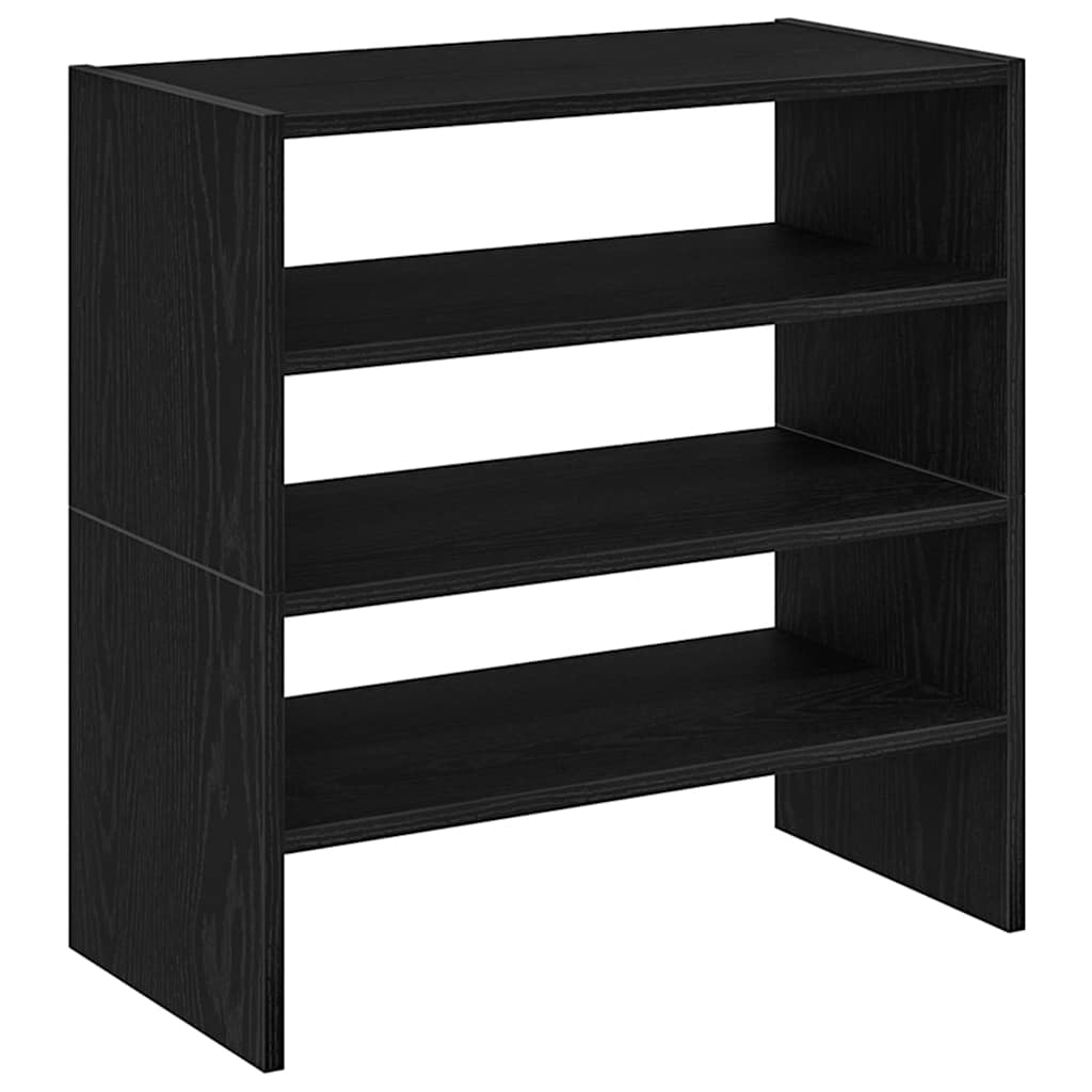 Vidaxl shoe racks 2 st stackable 60x30x30.5 cm black oak colored