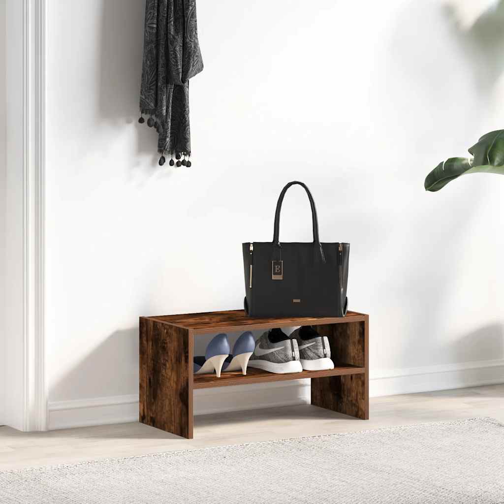 VidaXL Schuhregal stapelbar 60x30x30,5 cm Räuchereiche